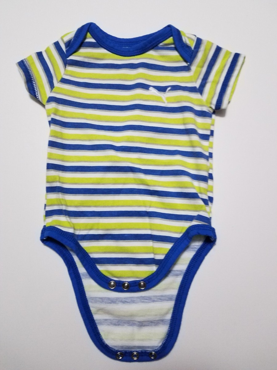 Puma Infant Baby Boy Girl Striped One Piece Bodysuit Size 6-9