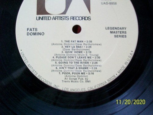 1971 Set 2 Records Fats Domino UAS-9958 Mono Legendary Masters Series No.1 - Picture 5 of 7