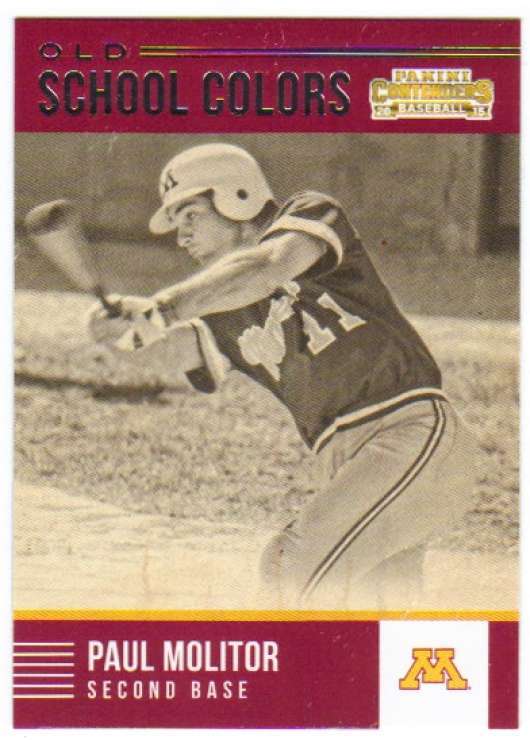 2015 Panini Contenders Baseball Old School Colors #12 Paul Molitor 