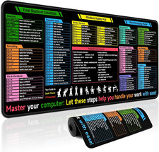 Mouse Pad with Excel, Word, Windows Shortcuts...