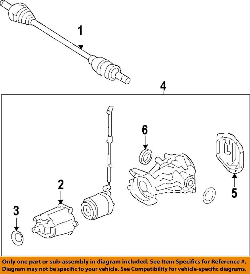 Used Differential Carrier Assembly fits: 2008 Ford Taurus Rear Axle Grade A Foto 3 de 4