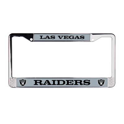 Las Vegas Raiders NFL 3D Polyurethane Domed Chrome License Plate Frame Car-SUV