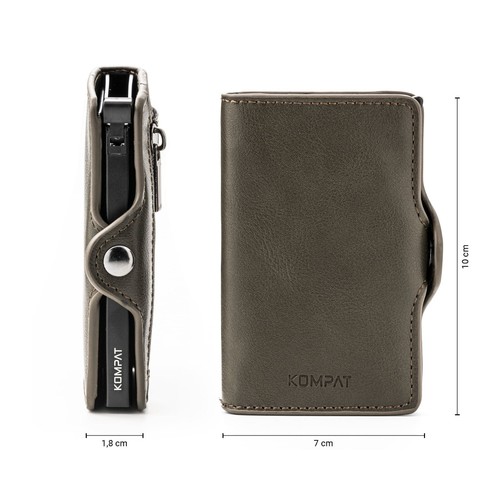 Porta Carte di Credito RFID Portafoglio Uomo Slim Portafoglio Piccolo Sottile - Foto 45 di 83