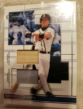 Chipper Jones 2004 Donruss Timelines Game Used Bat & Jersey Serial #018/125