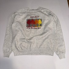 Vintage COMMON GROUND COLOR WALK Sweatshirt Grey Woman  s XL 1994 Cottagecore
