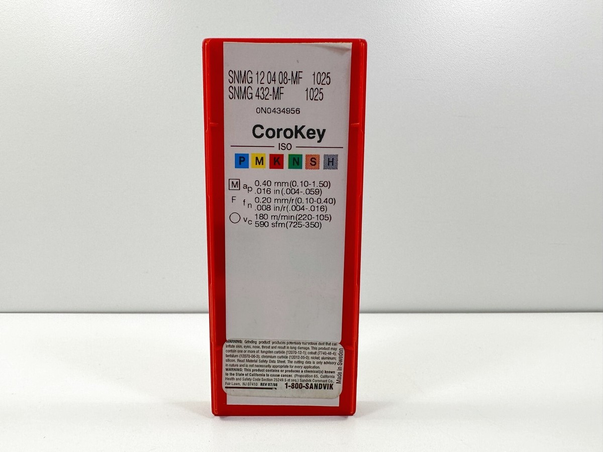 SANDVIK SNMG432-MF SNMG120408-MF New Carbide Inserts Grade 1025