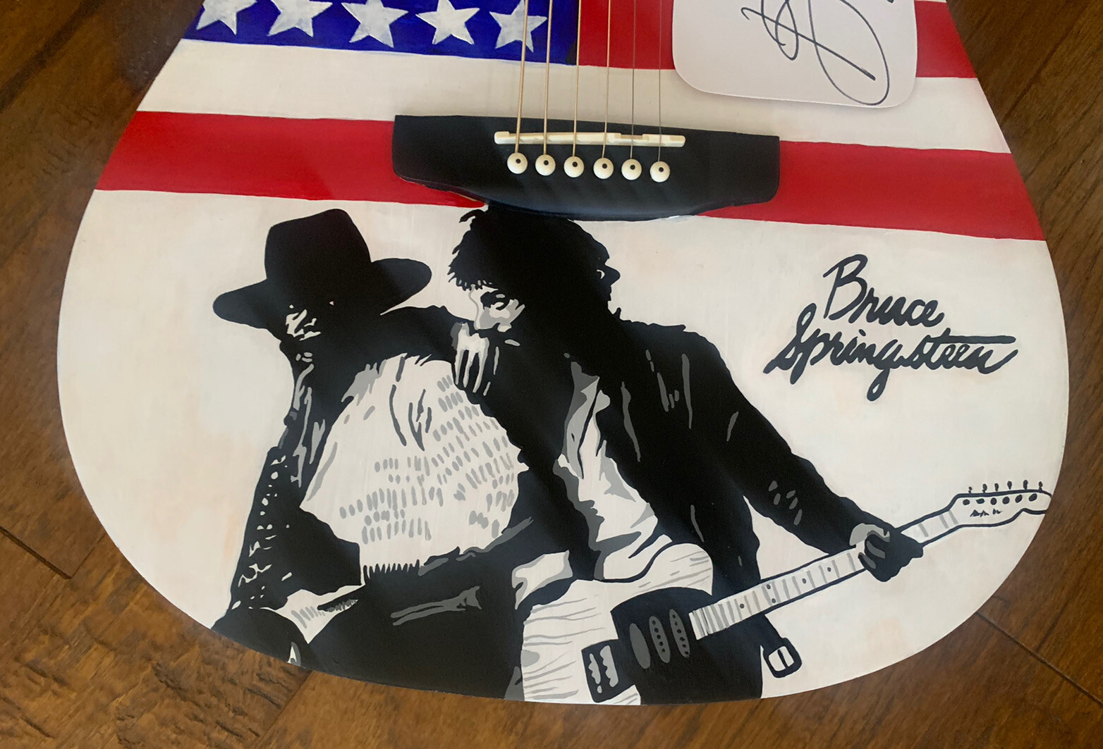 Bruce Springsteen Signed Autographed Hand Painted Guitar PSA Certified ...