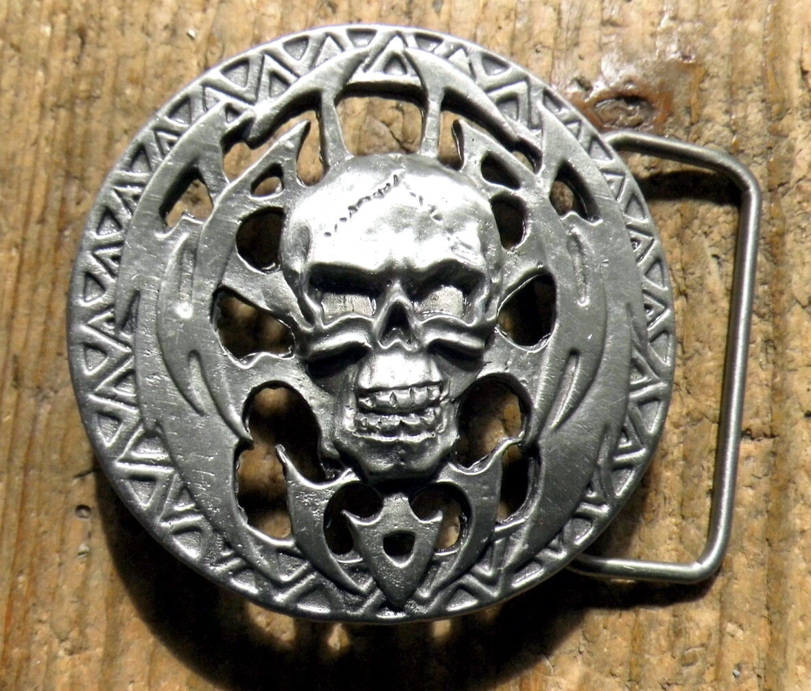 Gürtelschnalle Buckle Totenkopf Skull Biker