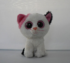 Ty Beanie Boos Rare 2012 6'' Muffin White Pink Black Kitty Cat Solid Eyes No Tag