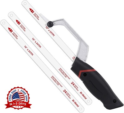 Sierra De Mano Para Podar Arboles Cortar Madera 10'' 3 Piezas De Cuchillas NEW US