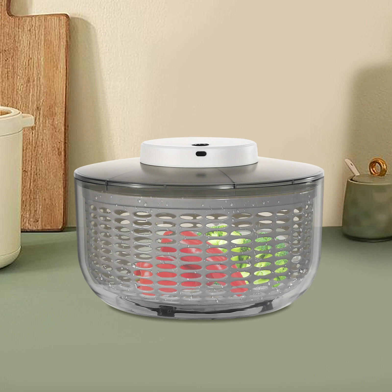 6W Electric Vegetable Dryer Dry and Wet Electric Salad Spinner-Lettuce 6L Gray
Opens in a new window