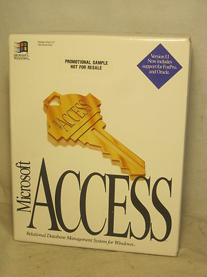 Microsoft Access 1.10 1.44MZB Promo JW08C computer software floppies 3.5'' new