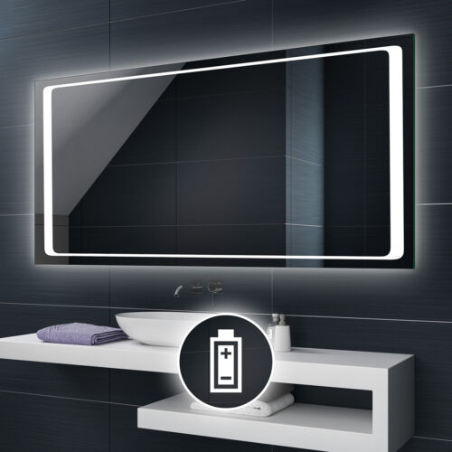 Suneducationgroup Com Battery Powered Led Illuminated Bathroom Mirror Operated Custom Size L61 Home Furniture Diy Garden Suneducationgroup Com Battery Powered, Bathroom Mirror With Lights Battery Powered