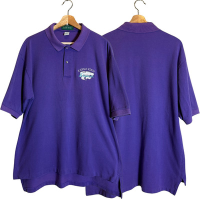Vintage Kansas State K-State Alumni Polo Shirt Men's XL Purple Wildcats EMAW