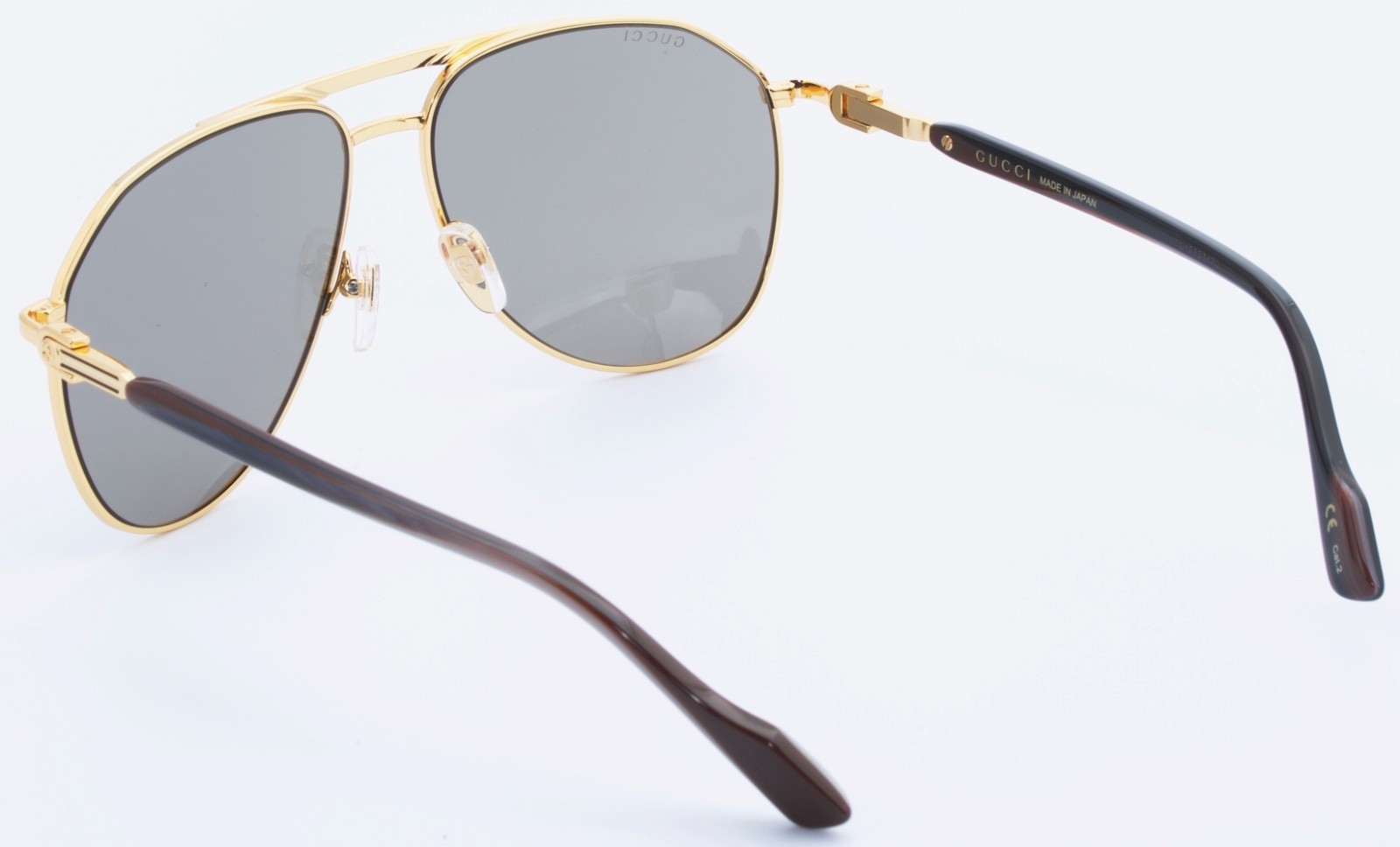 Brand New Authentic Gucci Brown Gold High Bridge Fit GG1220 S 002 Sunglass image 8