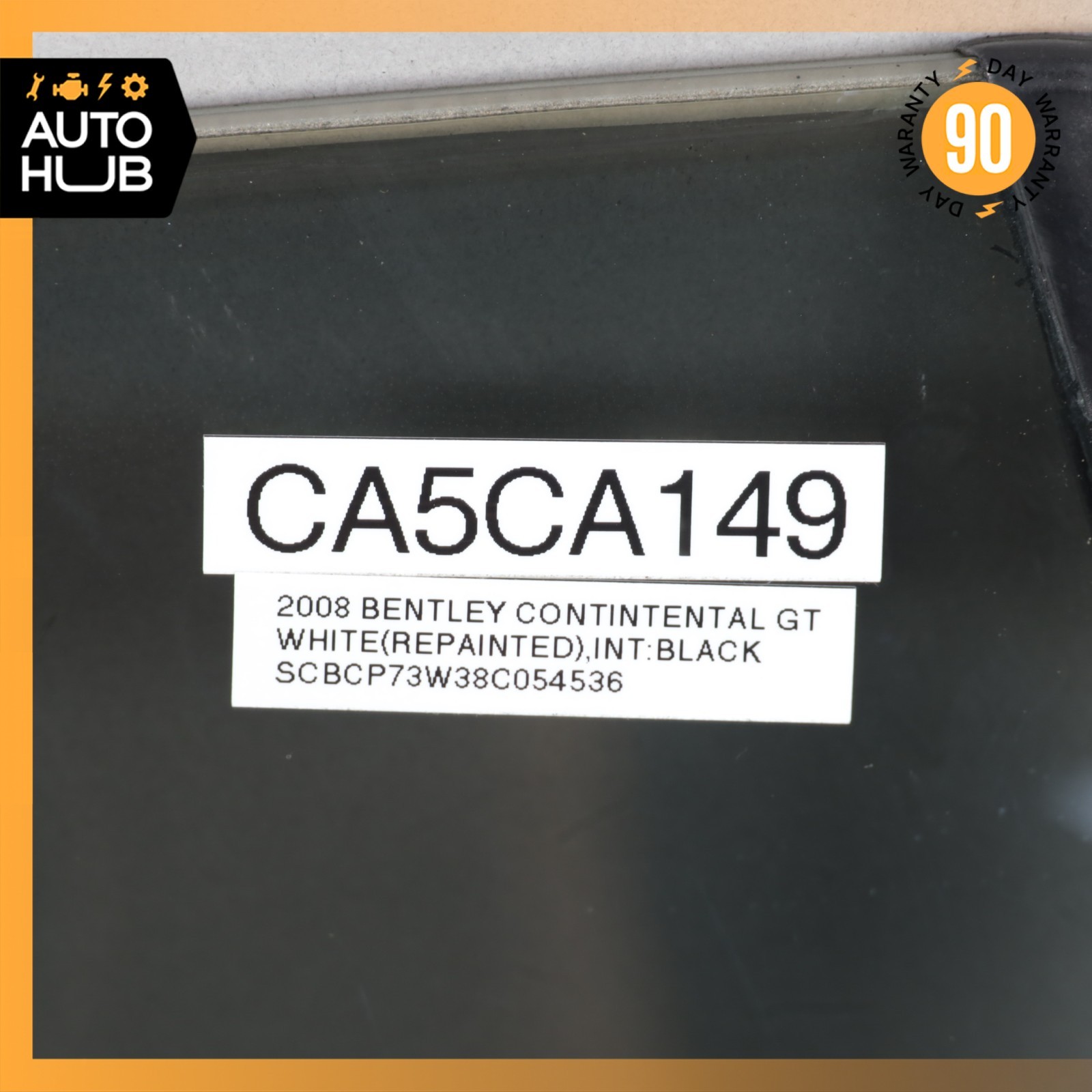 Bentley Continental GT 2003-2010 REAR+RIGHT Quarter glass P/N 3W8845298D