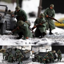 Homemade 1/72 Moscow Winter Offensive German Infantry 4 Soliders Finished Model