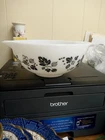 Vintage Pyrex Gooseberry Black #443 Cinderella Mixing Bowl Perfect