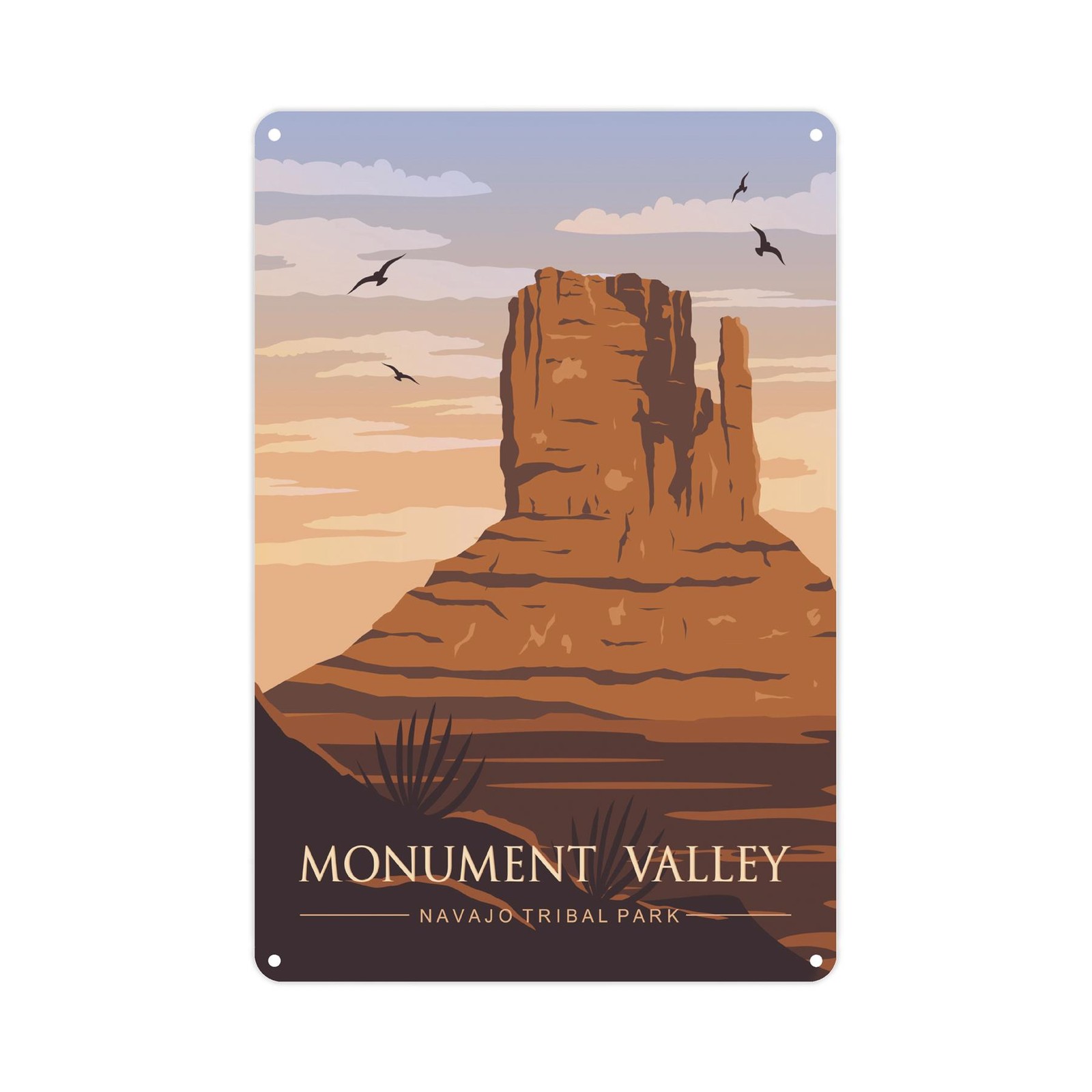 Monument Valley Wall Sign - Arizona Metal Plaque Decor Souvenir Gift