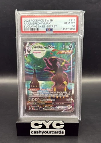 Umbreon VMAX #215/203 2021 Pokemon SWSH Evolving Skies PSA 10 GEM MINT