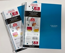 Lot Of 2 Five Star Spiral Notebook 5 Subject Wide Ruled 10.5"x8" - 200 Sheets