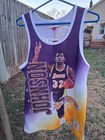 NEW MENS MICHELL  & NESS  LA LAKERS MAGIC JOHNSON  BEHIND THE BACK TANK TOP SZ S — photo 1