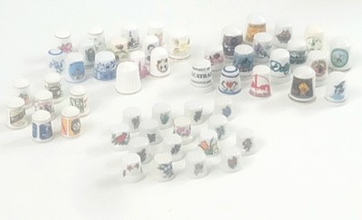53 PACK Vintage Bone China & Porcelain Thimbles Reutter Royal Worcester Noritake