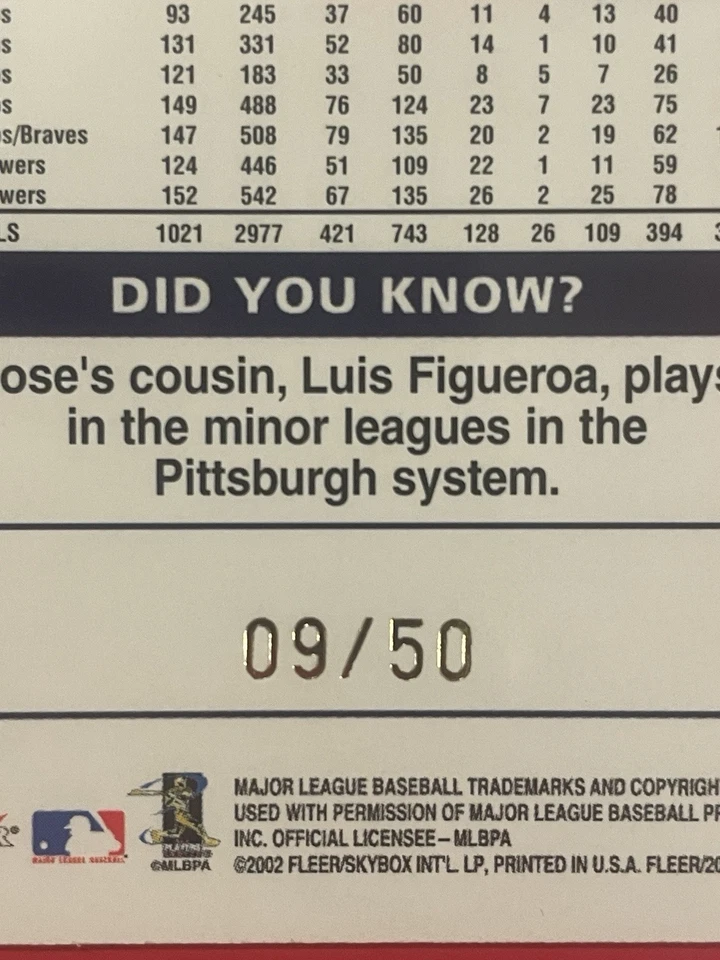 Fleer Jose Hernández Mini 2002/50 #298 béisbol Milwaukee Brewers Foto 3 de 3