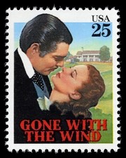 GONE WITH THE WIND 1990 Scarlett Rhett Tara 25c Unused Postage Stamp MINT NH
