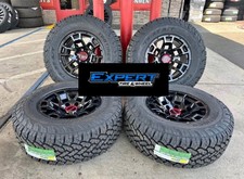 17x9 Trd Pro Wheels Gloss Black Rims 33 At Tires Toyota Tacoma 4runner Fj 6x5.5