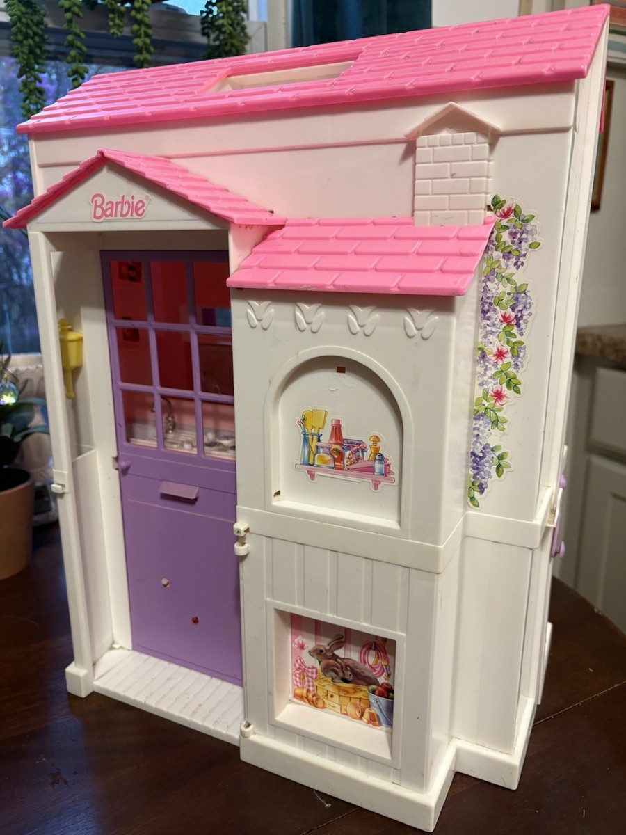 Barbie 1996 Folding Pretty Pink House | eBay