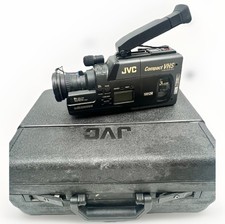 JVC GR-65U Compact VHS C Handheld Camcorder w/ Cables, Charger, Case