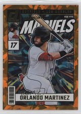 2024 Panini Donruss Diamond Marvels Orange Ice /75 Orlando Martinez #2 10j2