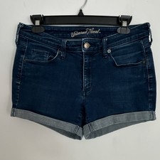 Universal Thread Dark Wash Cuffed Denim Shorts Women's 8/29 Blue 5-Pocket