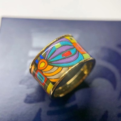 FREY WILLE Enamel Ring Blue Gold - Good (JP)