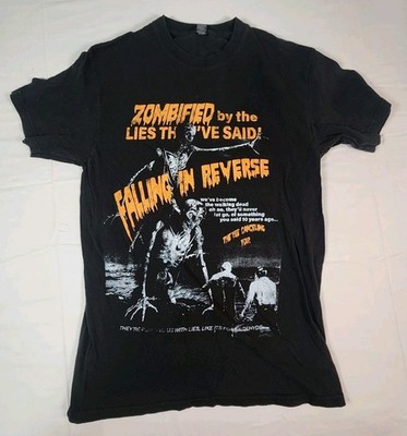 Rare Falling In Reverse Zombified T-Shirt  Unisex M Short Sleeve Tshirt Black