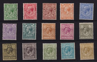 GB KGV SG 351/396 Set of 15 (Cat £475) Mint Never Hinged