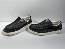 Hey Dude Wally Youth Stretch Black Slip On Shoes Kids Y5 L6 EU 37