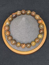 Natural Dragon Blood Jasper Bracelet - Courage  Vitality Stone - Handmade Gift