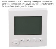 Smart Thermostat with LCD Display, 16A Keypad Temperature Controller for