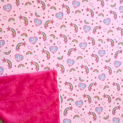 Posh Peanut Barbie Pink Star Power Luxe Plush Patoo Blanket Bamboo Viscose 60x60