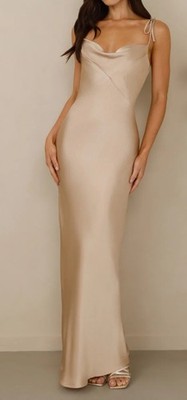 old navy brown satin dress Celinee Satin Maxi Gown | Brown | Debs & Prom main image 0
