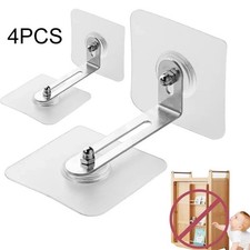 Child Safety Bracket - 4Pcs Strong Adhesive Wall Mount for Bookshelf