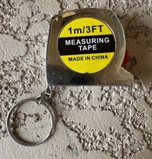Mini Retractable Measuring Tape Keychain 1 m/ 3 ft