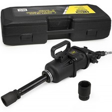 Stark USA 4000FT/LB Air Shank Impact Wrench 1" Drive Gun Long w/ (2) Sockets Set