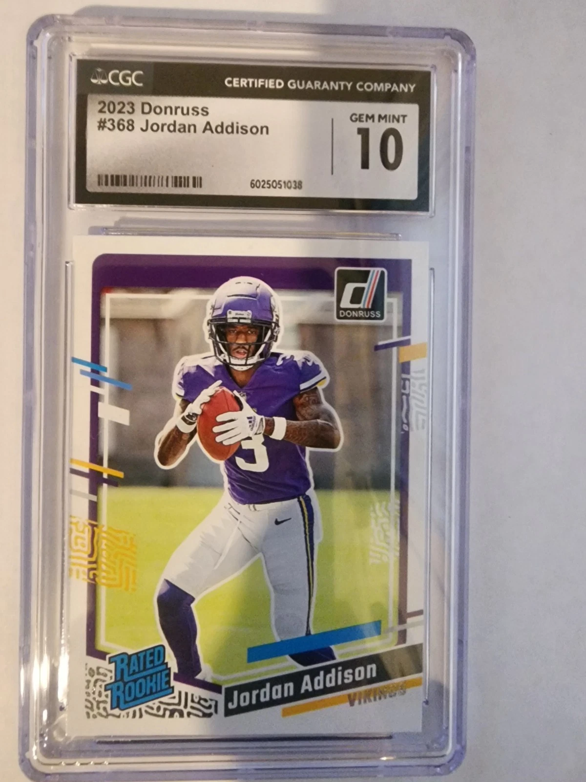 2023 Panini Donruss - Rated Rookie Jordan Addison #368 (RC)