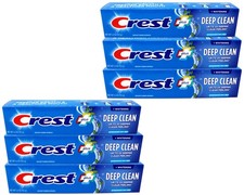 6 Pack - Crest Whitening Plus Deep Clean Toothpaste, Effervescent Mint, 5.4 OZ 1.27 per gallon