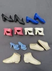 Barbie Doll Shoe LOT VTG 60s 70s T Strap Heel Open Square Toe Pilgrim Clone