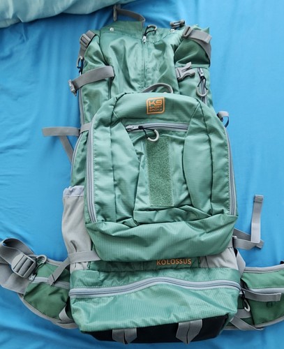 Used once, K9 Kolossus Big Dog Carrier, Backpacking Pack, Green, Extra Large