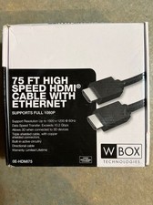 W Box Technologies 0E-HDMI75 75 Ft High Speed HDMI Cable w/Ethernet 4K Audio CL3